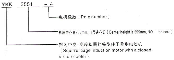 YKK系列(H355-1000)高压YKK4501-4三相异步电机西安泰富西玛电机型号说明